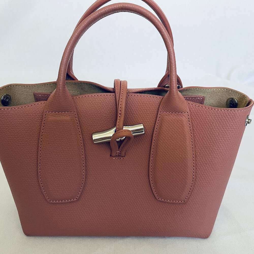 Longchamp small Roseau leather crossbody tote